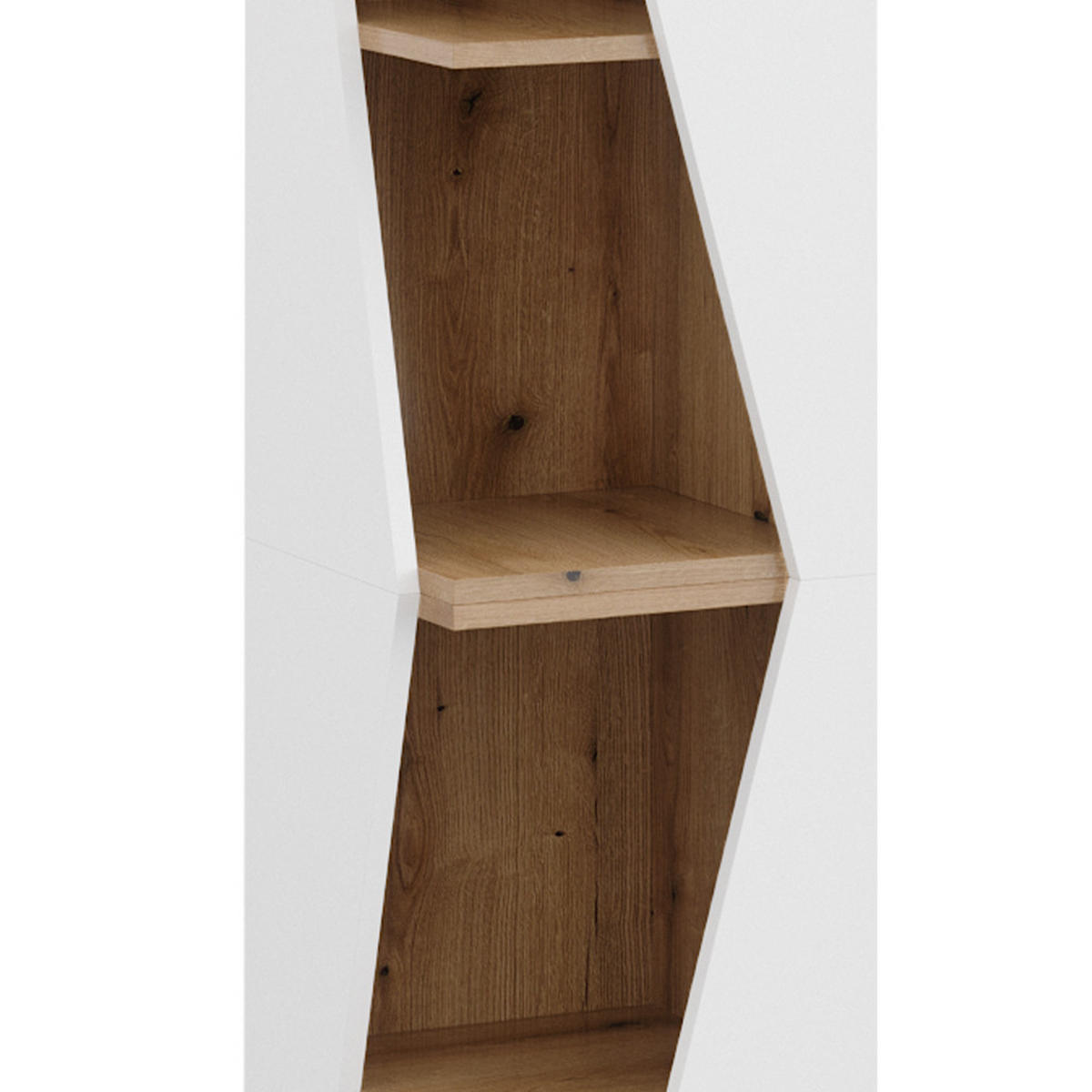 BADSCHRANK Benno Weiß/Artisan 31.6 x 70.5 cm mit 3 Ablagen - Weiß, Holzwerkstoff (31.6/70.5/31.6cm) - Vicco