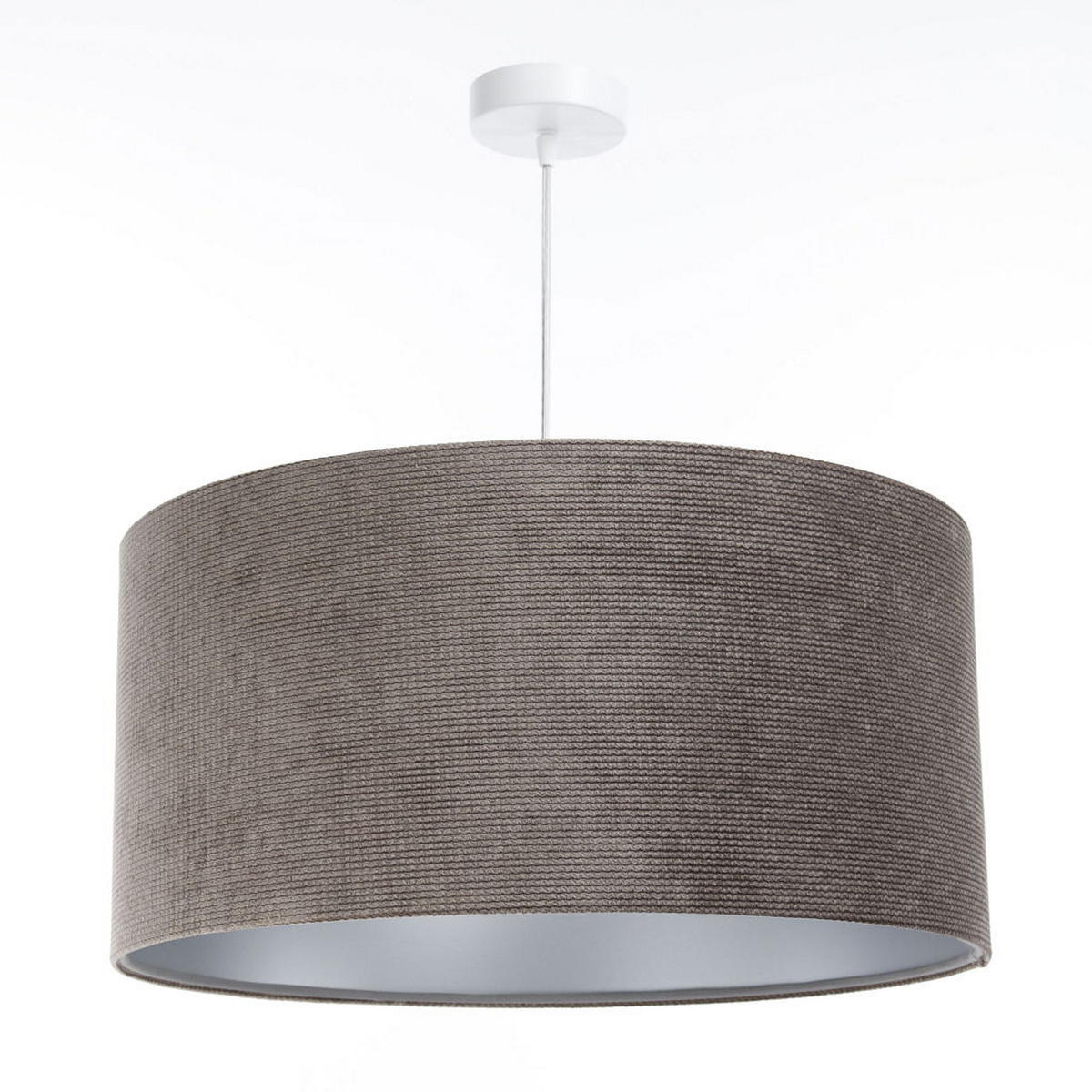 HÄNGELEUCHTE Silber 40/20 cm - Silberfarben/Braun, Kunststoff (40/0.4/20cm) - ONZENO