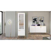 WOHNZIMMER-SET 2-TLG. Vlora-131 - Weiß, Holzwerkstoff (225/195/40cm) - Lomado