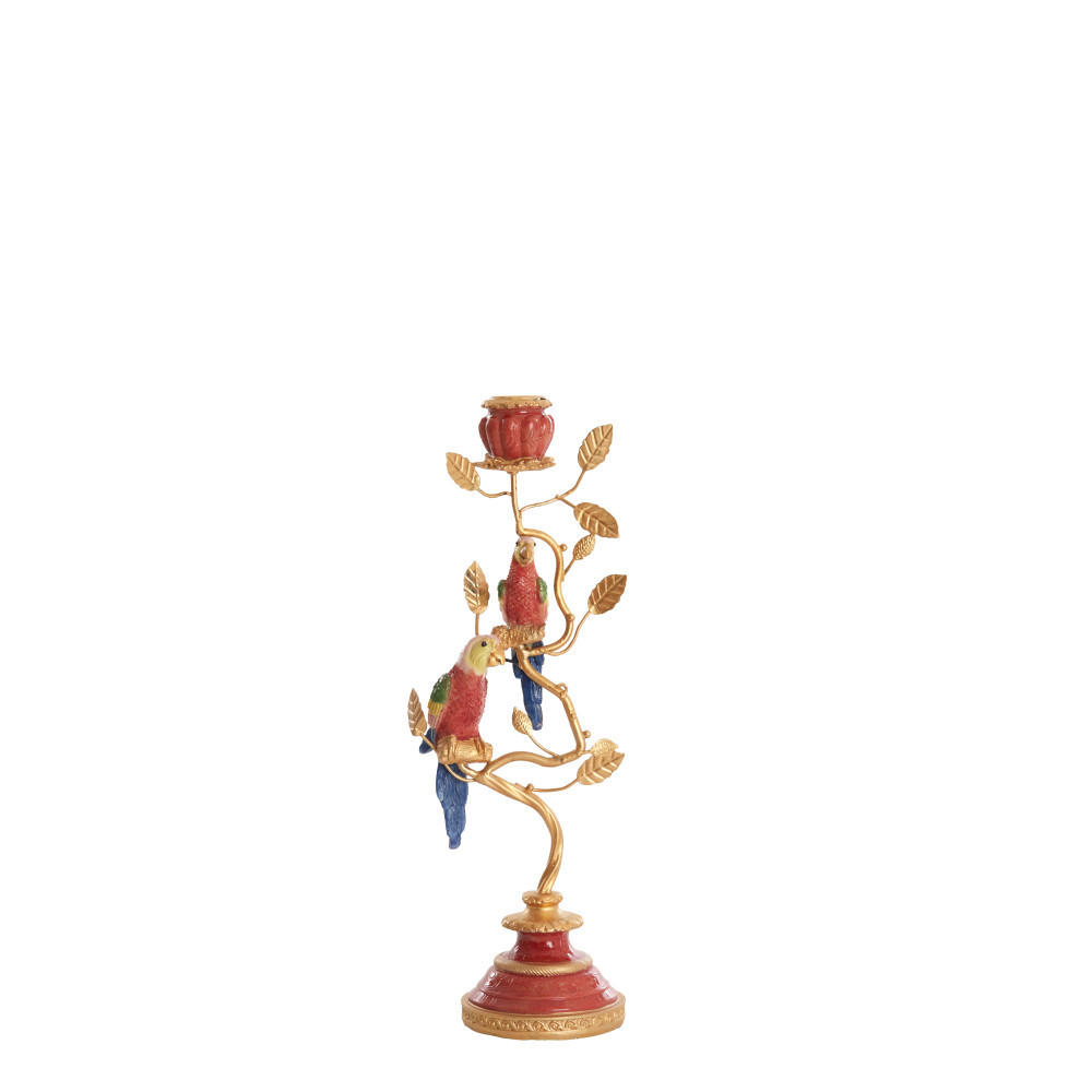 KERZENSTÄNDER Bird - Orange - 14/9/32.5 cm - Orange, Metall (9/32.5/14cm) - Light & Living