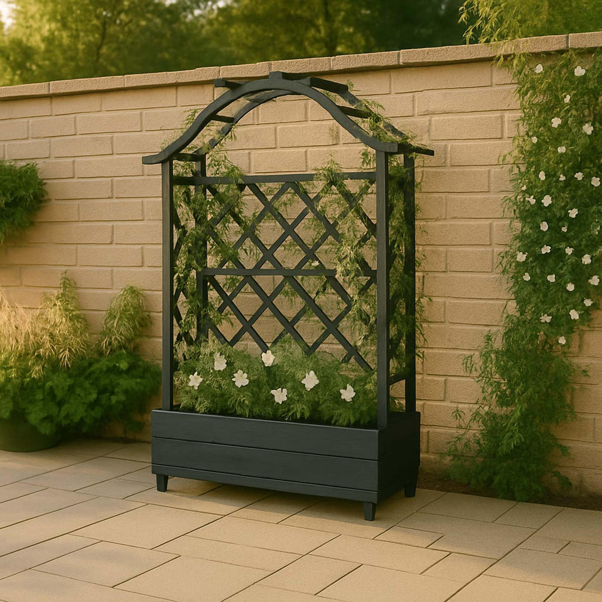 HOCHBEET Anthrazit - Anthrazit, Textil (110/138/44cm) - MCW