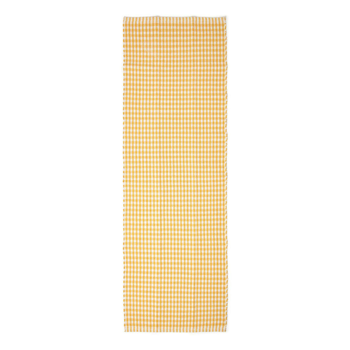 TEPPICHLÄUFER Vichy-Karo Baumwolle 66/200 cm - Gelb, Textil (66/200cm) - Homescapes