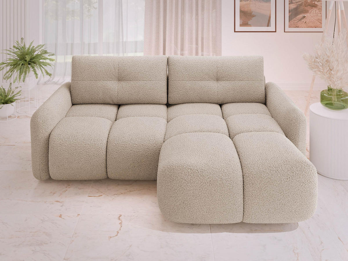 ECKSOFA Sandy - Kaschmir/Schwarz, Holz/Kunststoff (238/165cm) - MIRJAN24