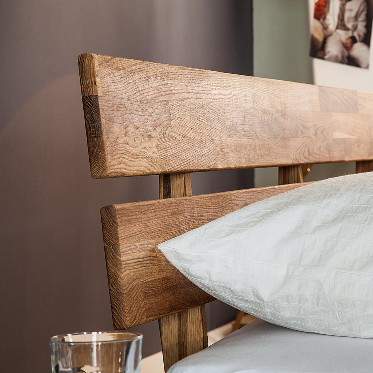 BETT - Massivholz - Eichefarben, Holz (180/200cm) - home24