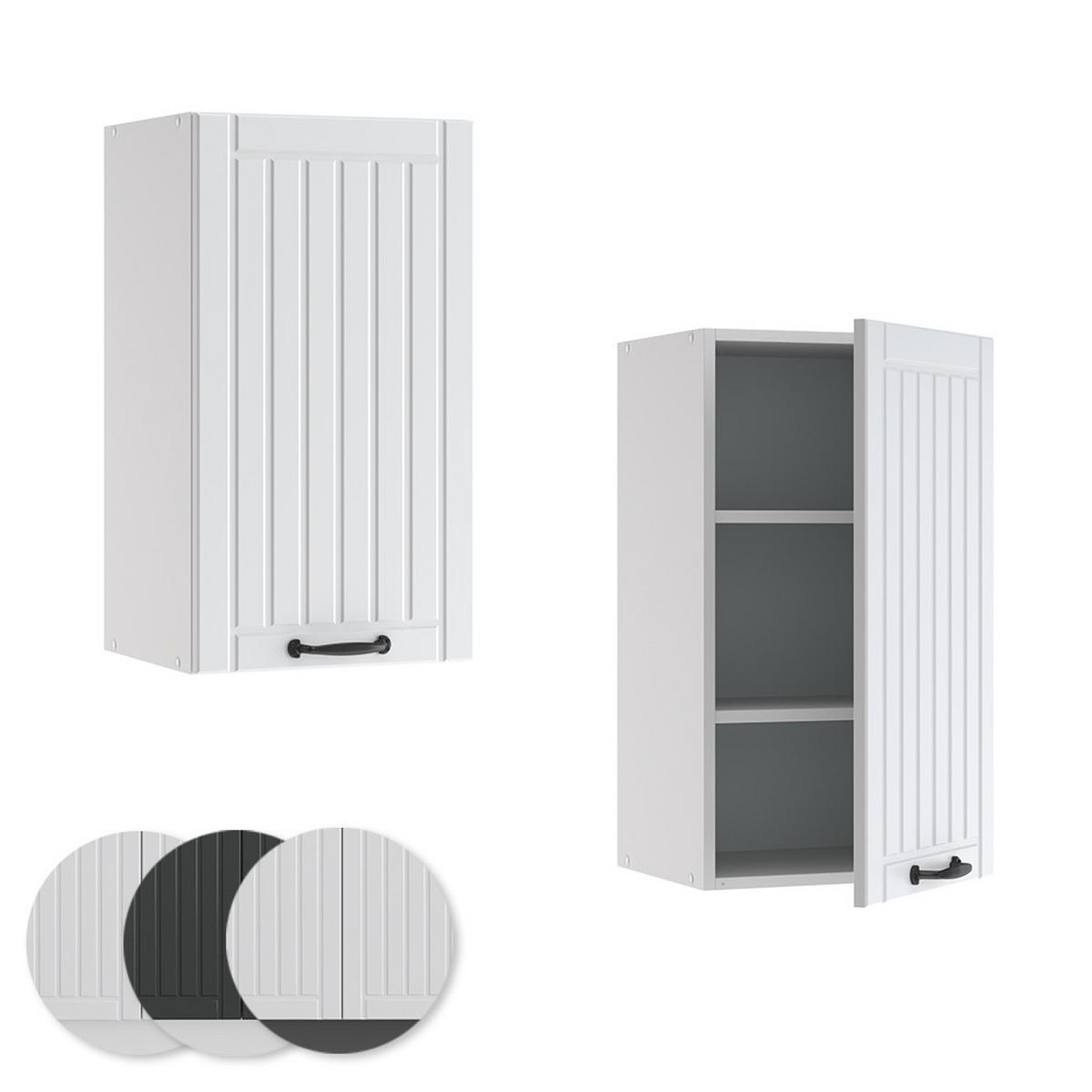 HÄNGESCHRANK Fame-Line Weiß Landhaus 40 cm - Weiß, Holzwerkstoff (40/72/34.1cm) - Vicco