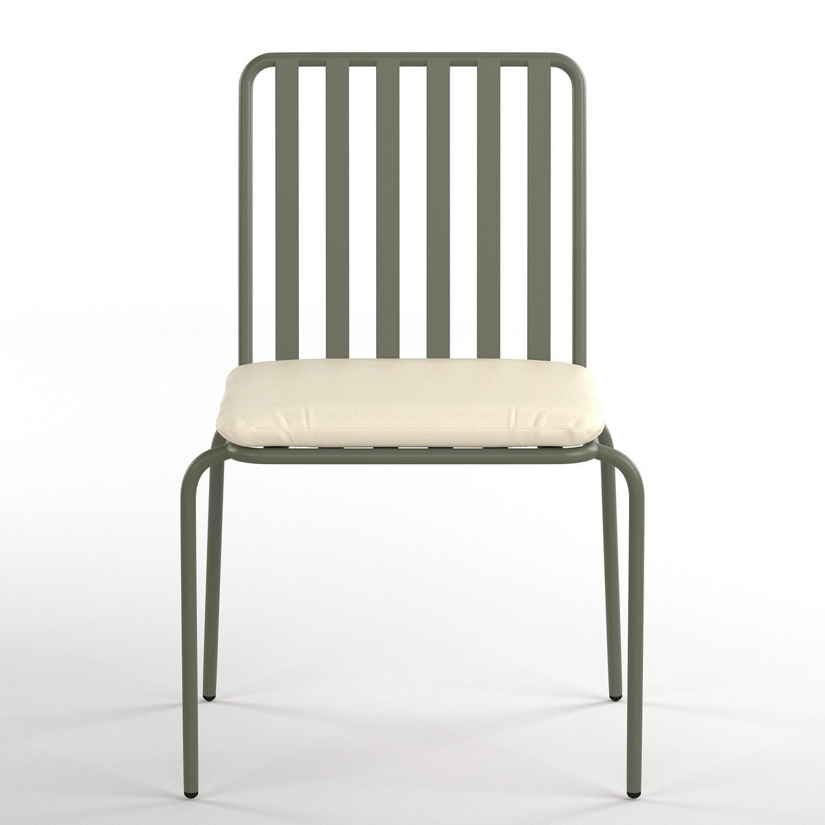 GARTENESSGRUPPE - 5-teilig - Stahl - Taupe - Salbeigrün, Textil/Metall - home24