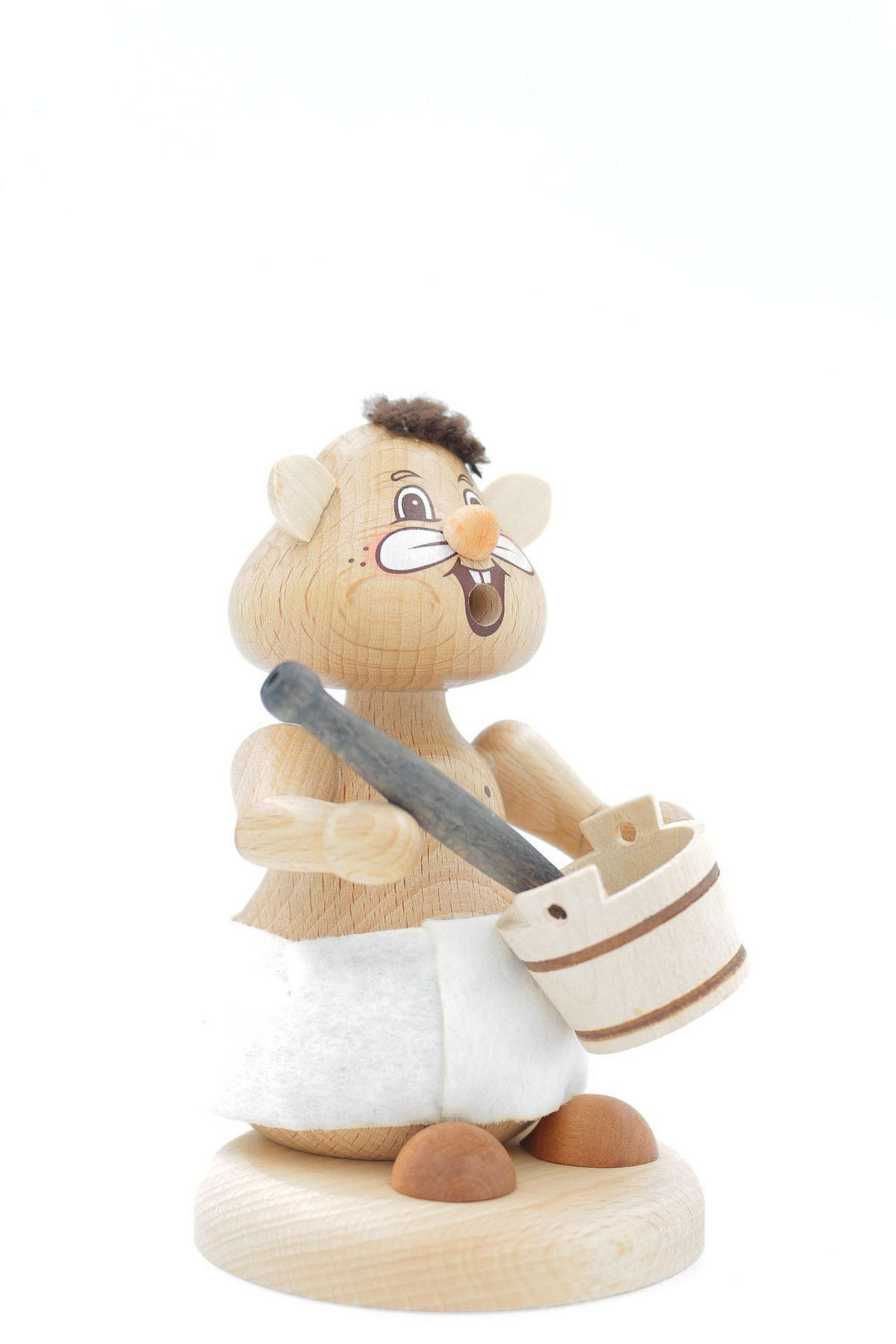 RAUCHFIGUR Hamster Saunagänger 13 cm - Multicolor, Holz (8/13/0.1cm)