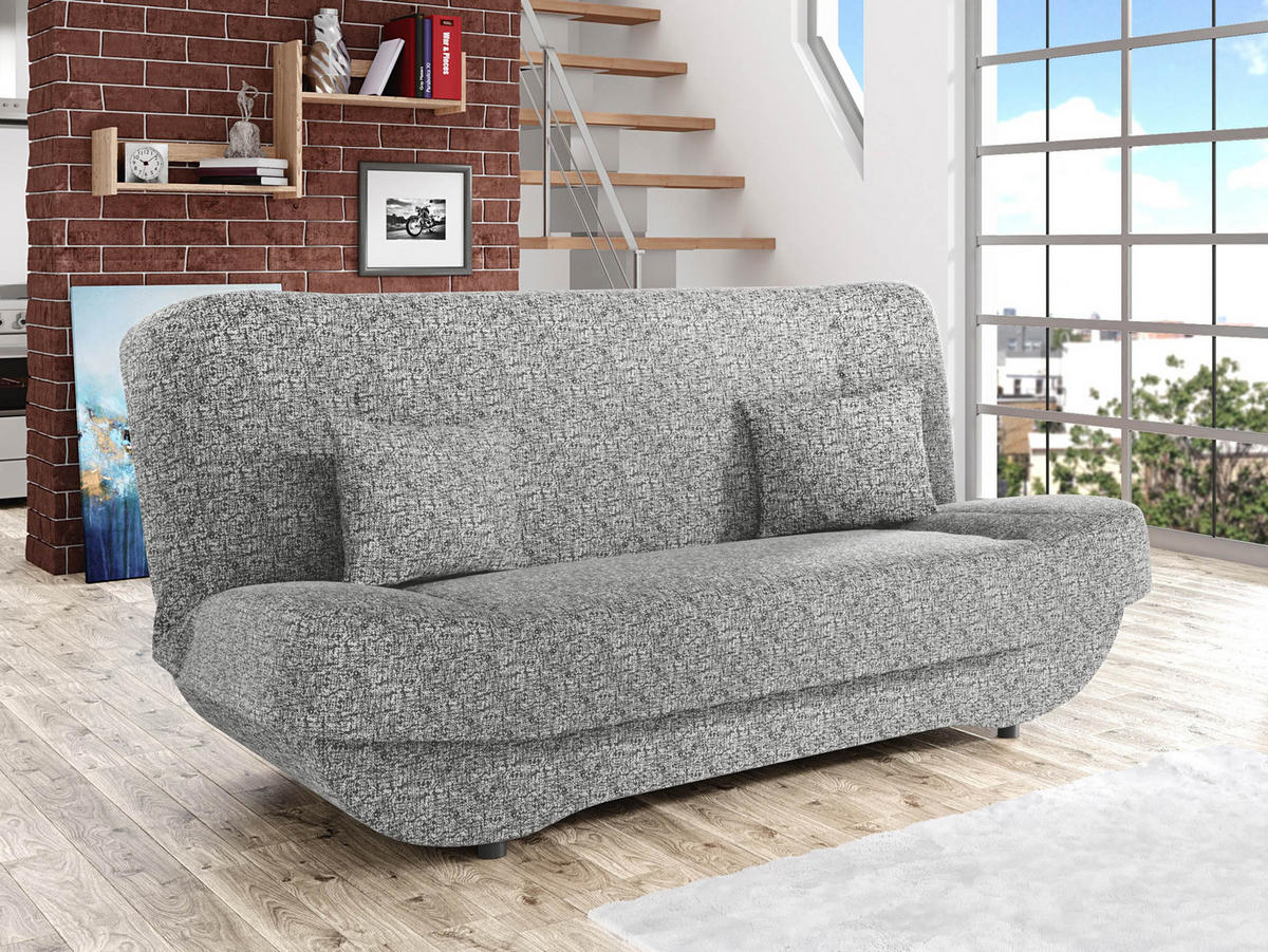 SCHLAFSOFA Pinto - Greige/Schwarz, Holzwerkstoff/Kunststoff (190/94/90cm) - MIRJAN24