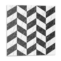 WANDPANEEL 20 Stück 20x20 cm selbstklebend Marelia - Schwarz, Kunststoff (20/1.6/20cm) - Wallfluent