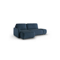 ECKSOFA Luka Mit Schlaffunktion - Blau, Holzwerkstoff/Textil (229/148cm) - Fun Möbel