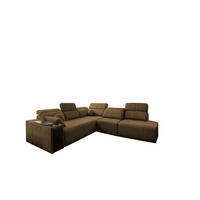 ECKSOFA Mindy IX Mit Schlaffunktion, Verstellbarer Rückenlehne Stoff Verita Braun Rechts - Braun, Holz (300/288cm) - Kaiser Möbel