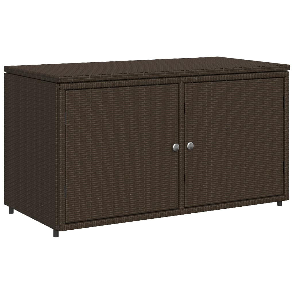 GARTENSCHRANK Braun 110x55x60,5 cm Poly Rattan - Braun, Kunststoff (110/60.5/55cm) - furnicato
