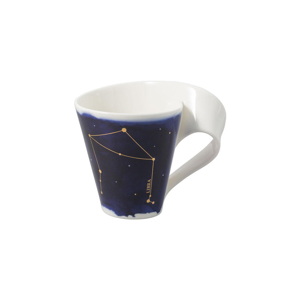 TASSE WAAGE NewWave Stars weiß-blau 300 ml - Blau/Weiß, Keramik (0.3L) - Villeroy & Boch