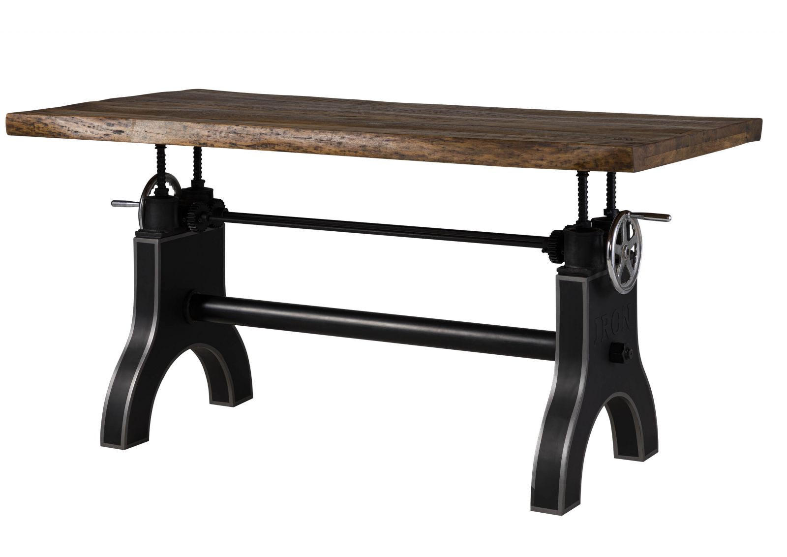 ESSTISCH Mango 160x90x80-101 höhenverstellbar natur geölt Manchester #101 - Naturfarben, Holz (160/90/80cm) - Massivmoebel24