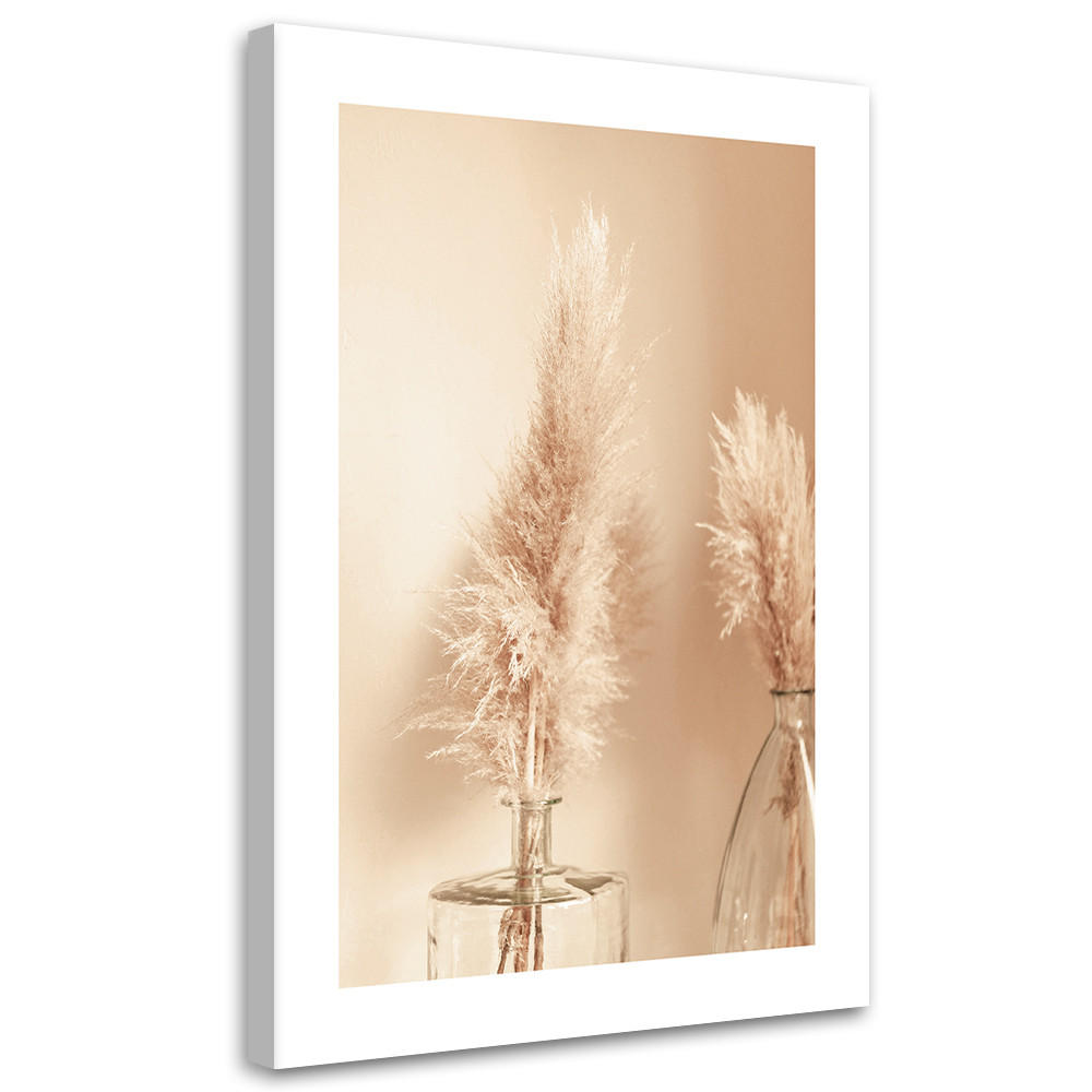 WANDBILD pampasgras in einer vase - Beige, Textil (40/60cm) - Feeby