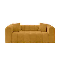 SOFA 2-Sitzer DONY-2 232x90x71 cm Senfgelb Cord - Currygelb/Dunkelgelb, Holzwerkstoff/Kunststoff (232/71/90cm) - ALTDECOR