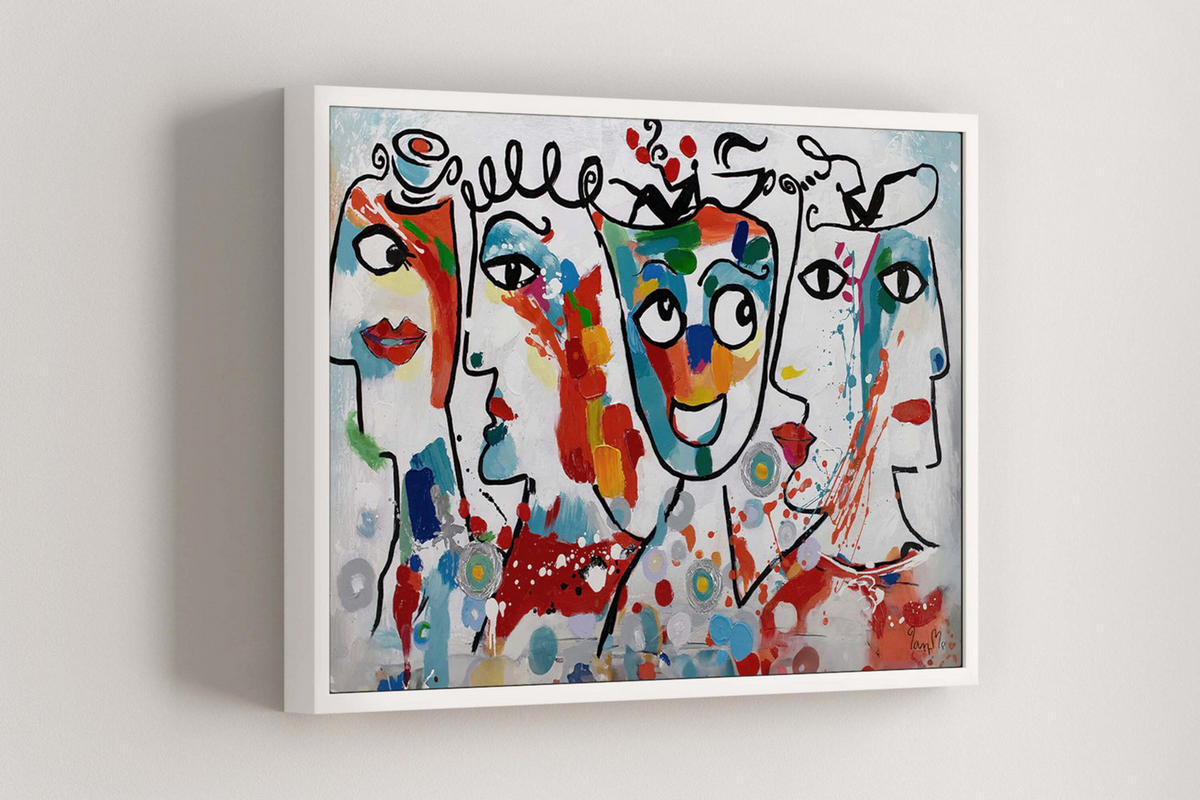 OLEJOMALBA 90/60 cm, Zvířata - různobarevná, dřevo/textil (90/60cm) - KUNSTLOFT