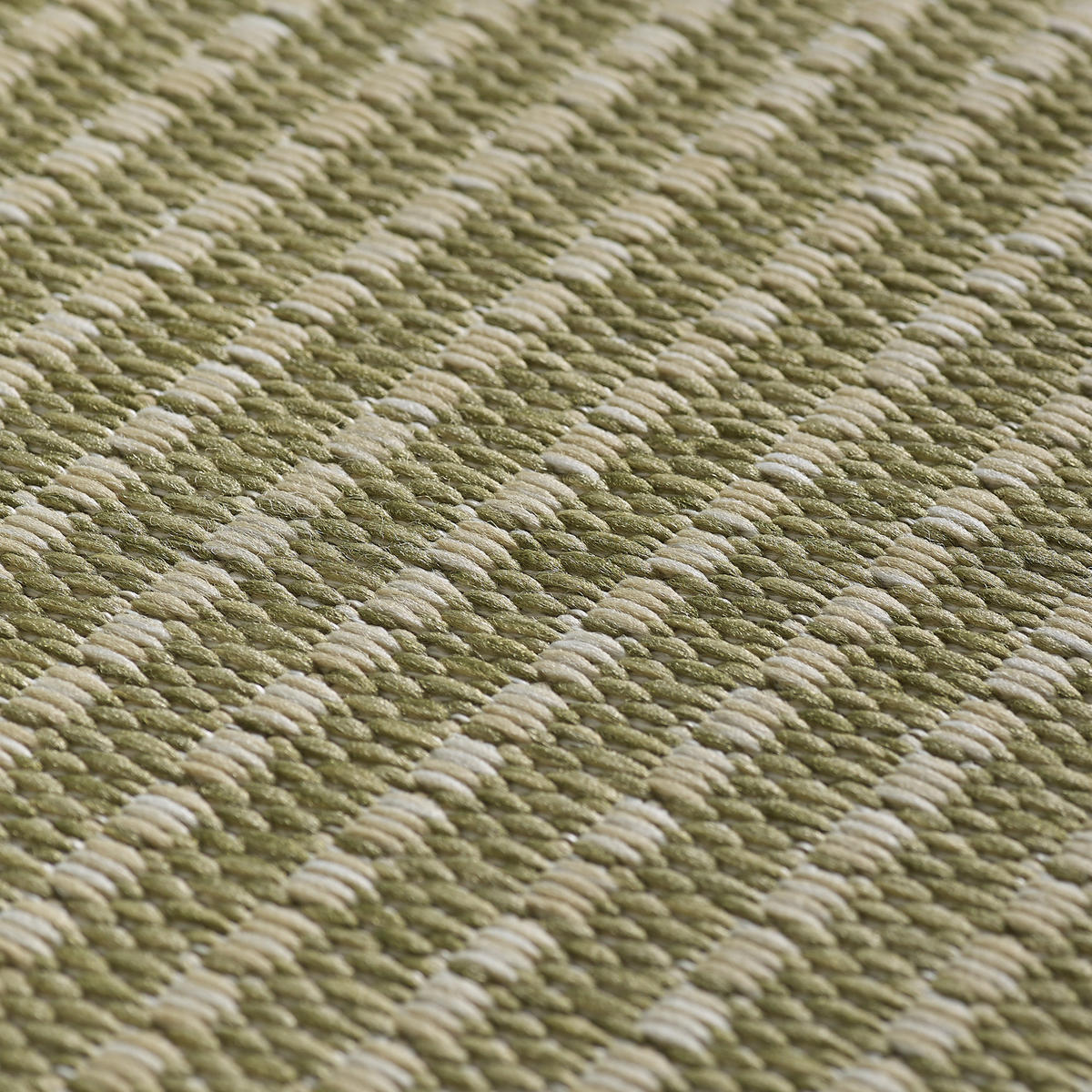 TEPPICH Outdoor Flachgewebe Uni-Farbe Polypropylen Balkon Grün Rechteckig 120x170 - Grün, Textil (120/170cm) - KADIMA DESIGN