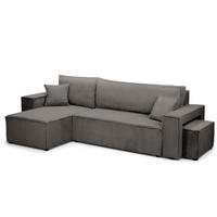 ECKSOFA Klara Anthrazit - Anthrazit, Textil (244/83/142cm)