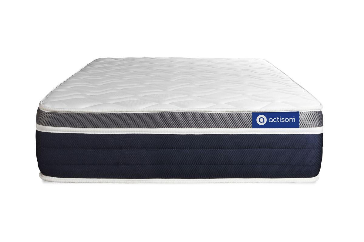BETT Actimemo confort Memory-Schaum 80 x 200 cm h2 - Kit Bettgestell Grau - Beige/Grau, Karton/Holz (80/200cm) - ACTISOM