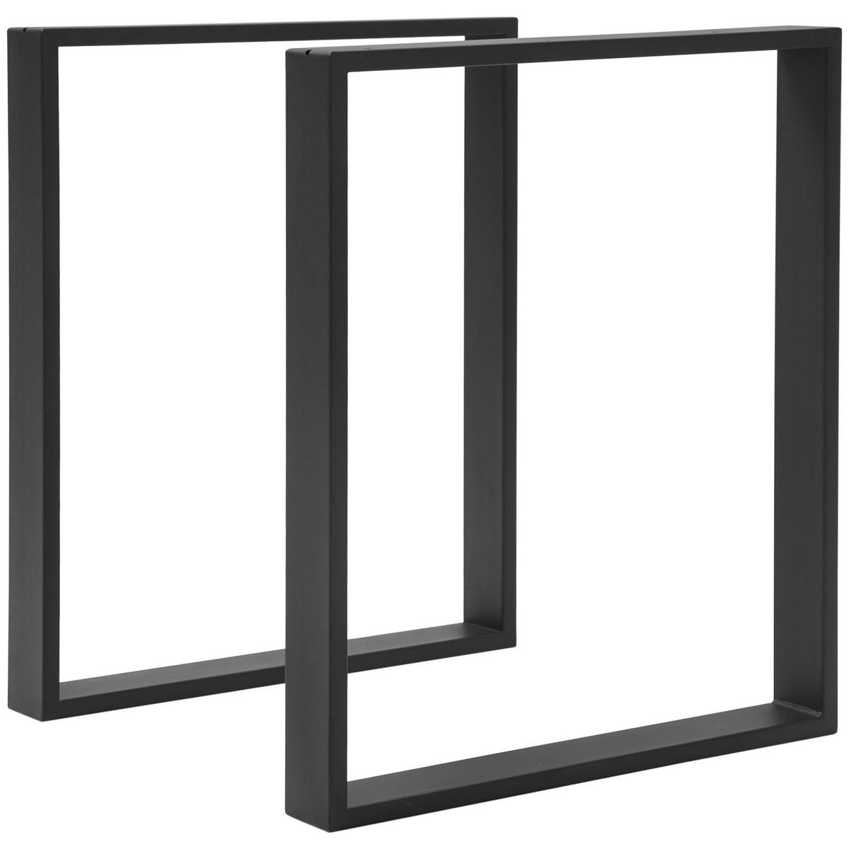 TISCHBEIN-SET DE-09195 2 Stahlbeine, Industrial Design Schwarz - Schwarz, Metall (8/72/60cm) - ComfortXL