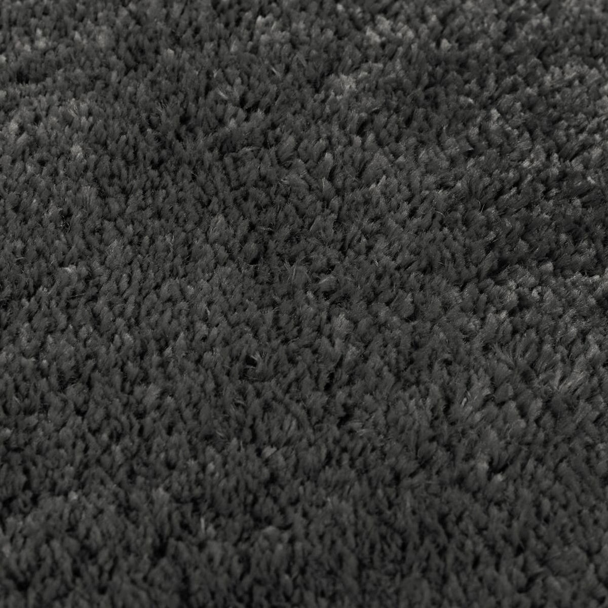 TEPPICH samtweich Uni-Muster 100% recycelt umweltfreundlich TUMMEL, Anthrazit 80x150 cm - Anthrazit, Textil (80/150cm) - KADIMA DESIGN