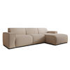 ECKSOFA L Form Didim mini Beige 310/165/78 cm – stilvolle kleine Eckcouch R - Beige/Schwarz, Kunststoff/Textil (310/165cm) - AX Living