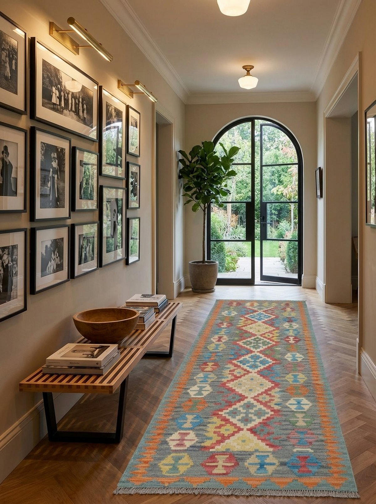 HANDWEBTEPPICH Kelim Gashgai Rot 242/84 cm Schurwolle - Rot, Textil (84/242cm) - Looma