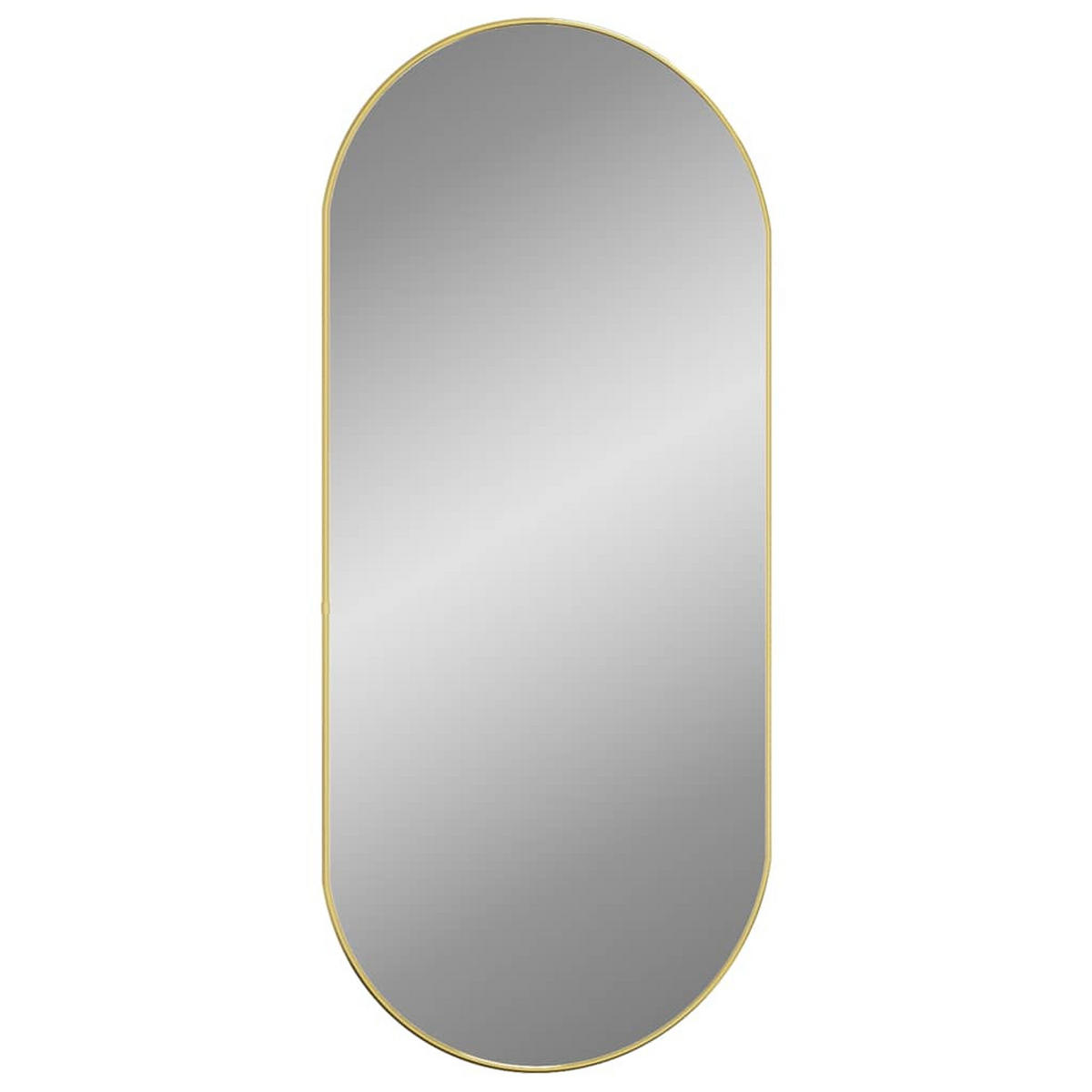 WANDSPIEGEL Golden 100x45 cm Oval - Goldfarben, Glas (100/45/1cm) - furnicato