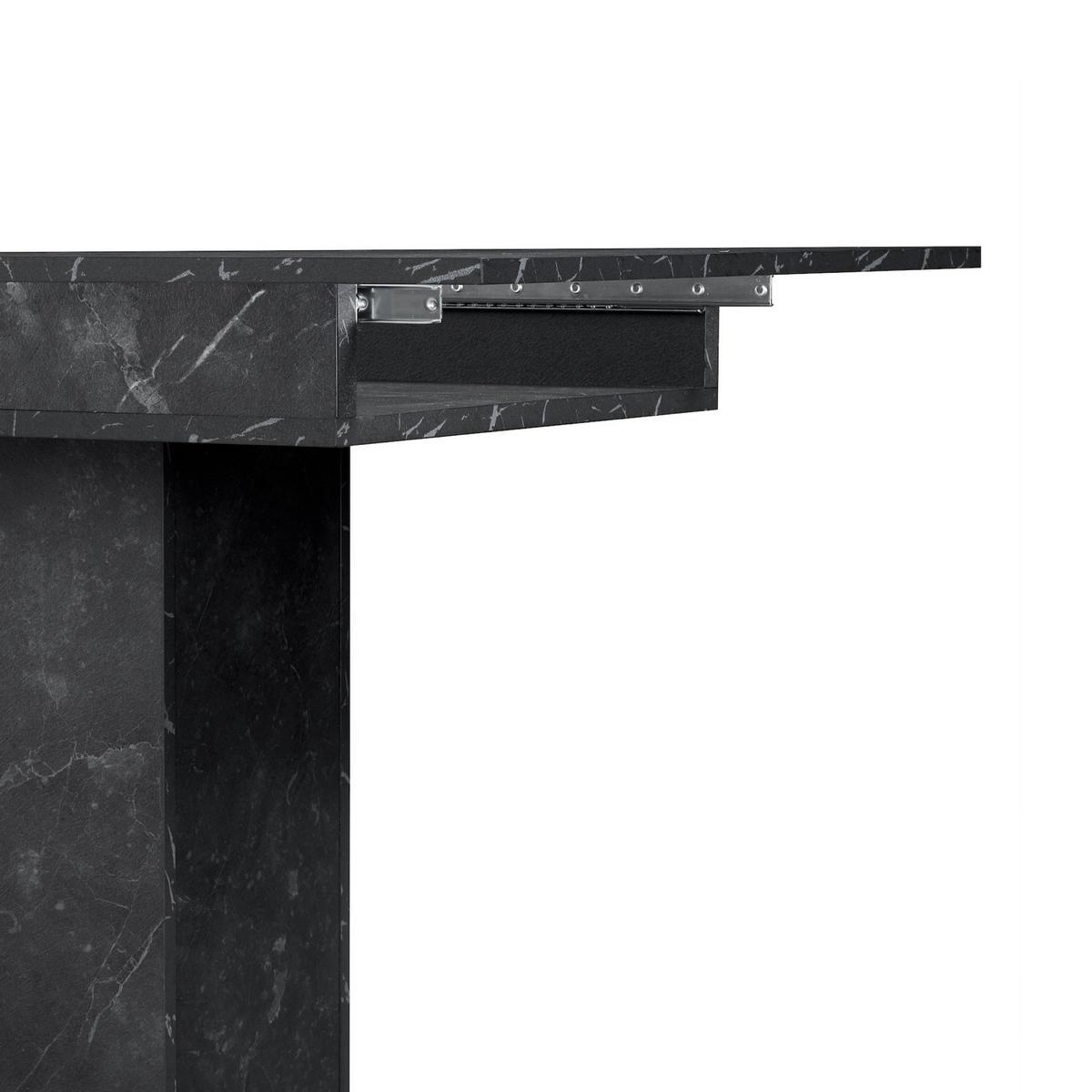 ESSTISCH BOSCO 120-160/80/76 cm - Anthrazit, Holzwerkstoff (80/120/76cm) - B&D Home