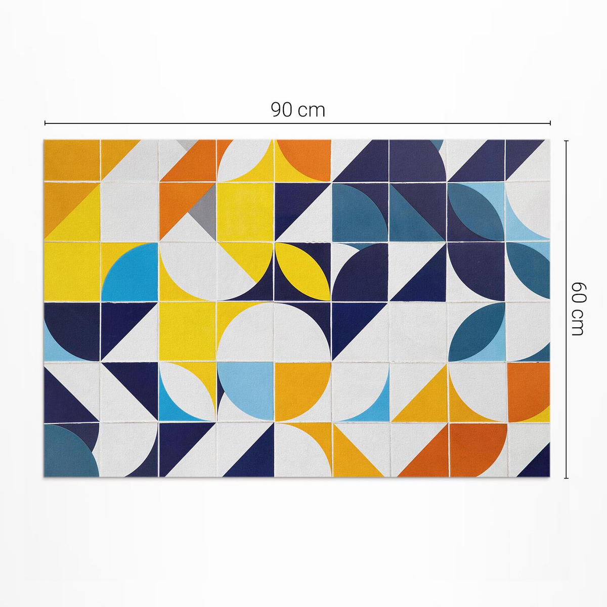TEPPICH 60x90 cm Geometrische Formen Moderne Mosaik - Multicolor, Kunststoff (60/90cm) - Wallfluent