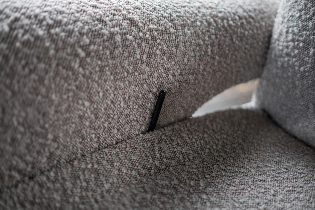 RELAXSESSEL NAMA Taupe Webstoff - Taupe/Schwarz, Textil/Metall (78/111/86cm) - KAWOLA