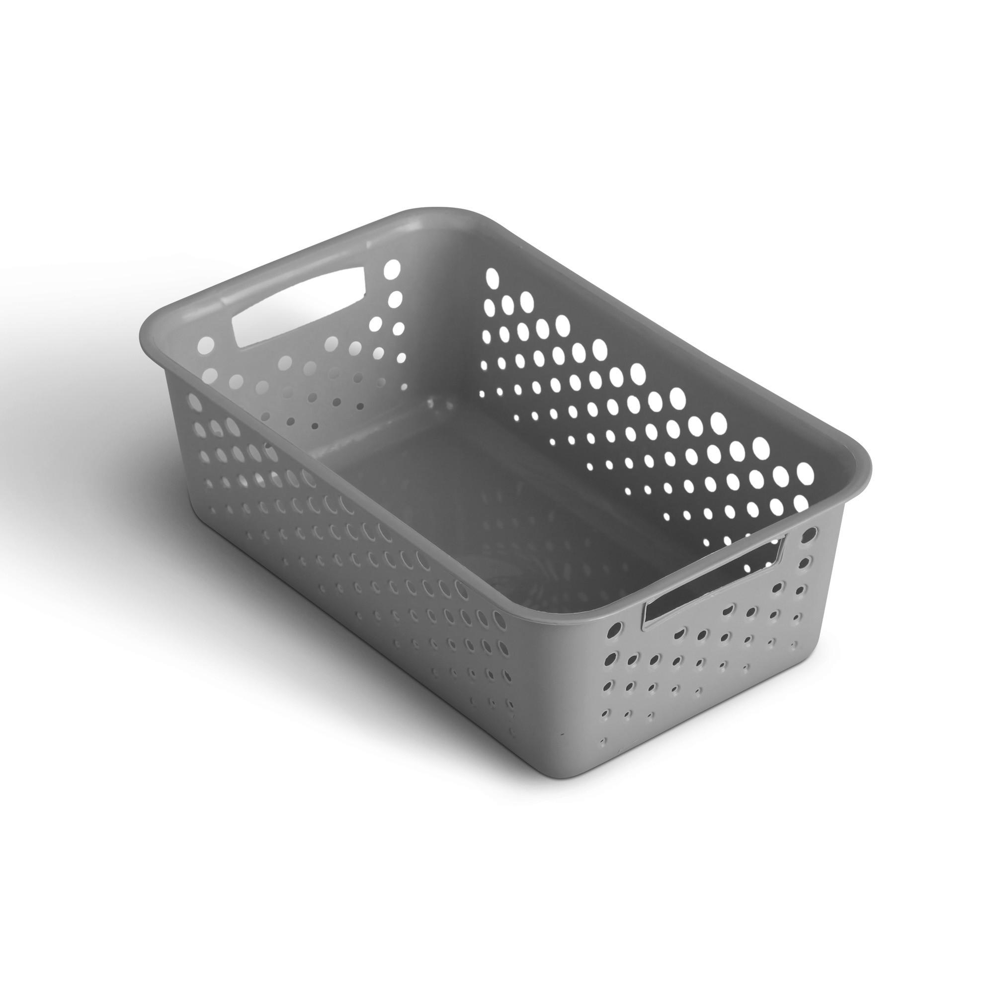 AUFBEWAHRUNGSKORB Anthrazit 25x16x8 cm - 1er Pack - Anthrazit, Kunststoff (16/8/25cm) - ProHome