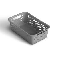 AUFBEWAHRUNGSKORB Anthrazit 25x16x8 cm - 1er Pack - Anthrazit, Kunststoff (16/8/25cm) - ProHome