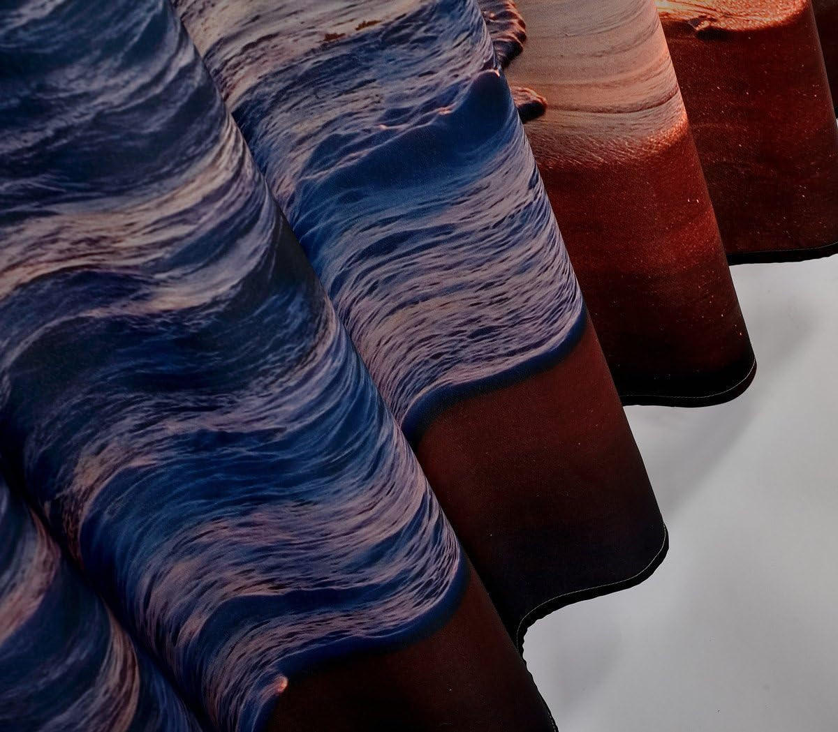 DUSCHVORHANG Modell Landschaft Strand mit Stoff wasserdicht fürs Badezimmer 180 x 180 cm - Grün, Textil (180/180cm) - MCBOSON