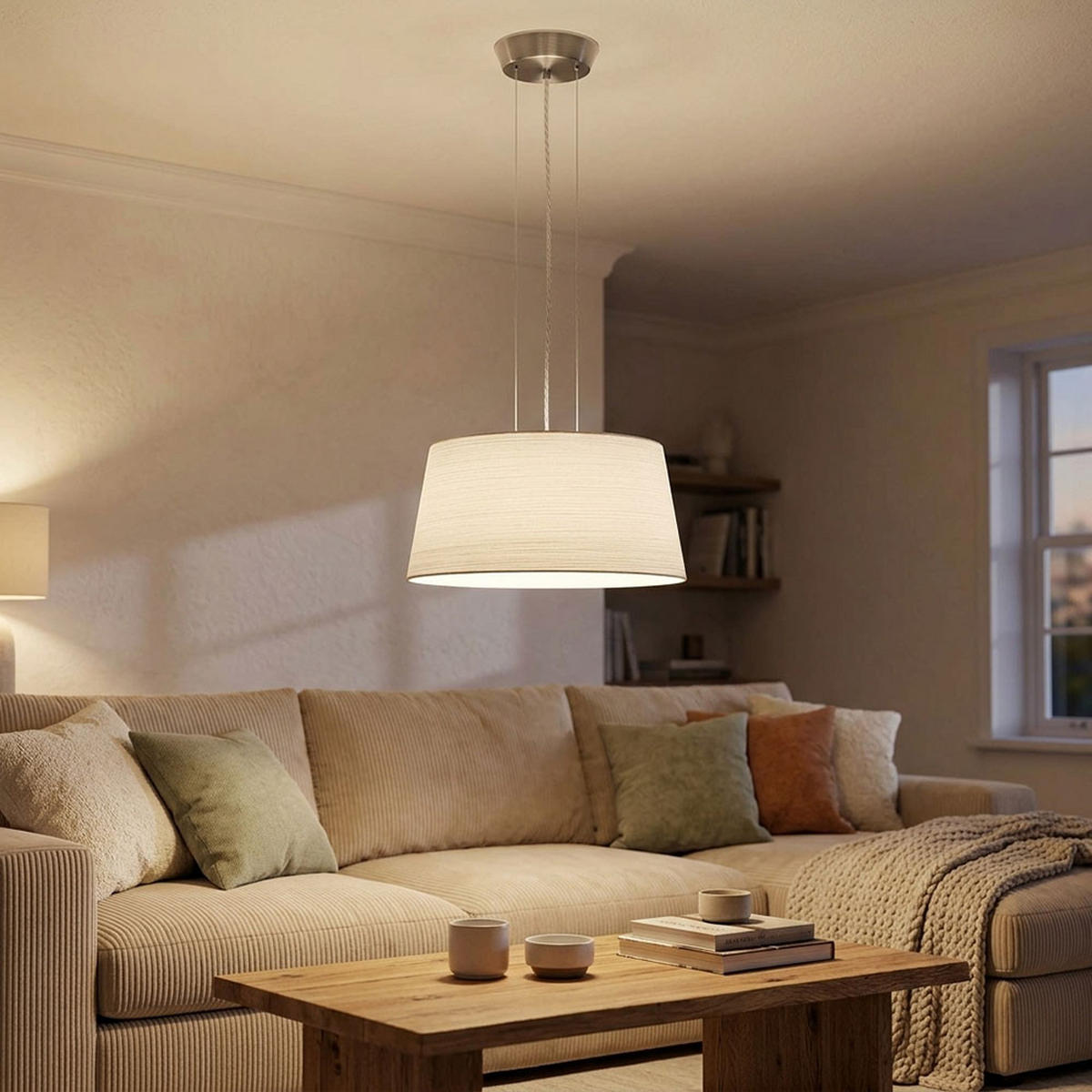 LED HÄNGELEUCHTE BIBRO Silber Glas - Silberfarben, Glas (39.5/39.5/110cm)