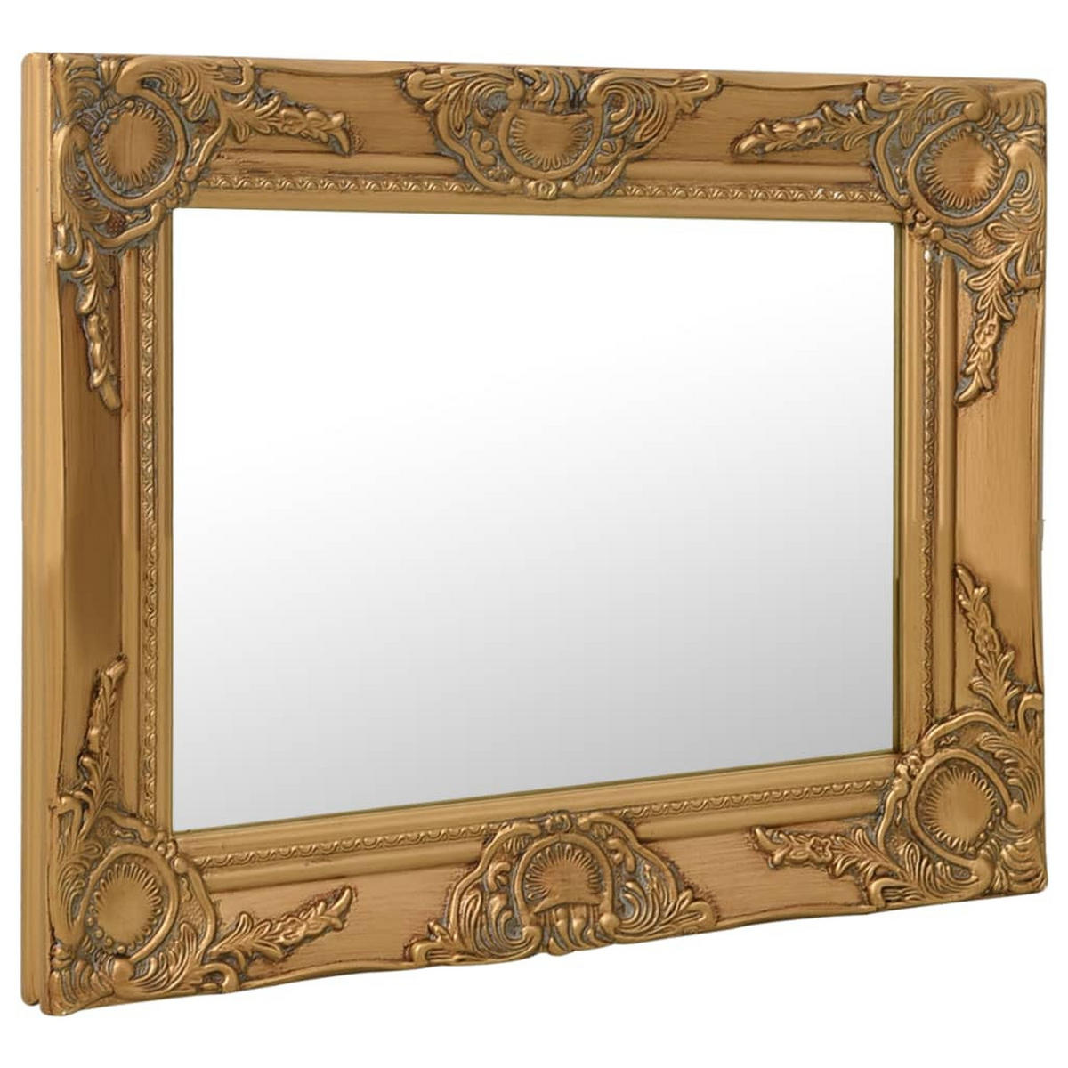 WANDSPIEGEL im Barock-Stil 50x40 cm Golden - Goldfarben, Holz (40/2/50cm) - furnicato
