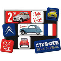 MAGNETSET 9-teilig Citroen 2CV C'est la vie - Multicolor, Metall (9/7/2cm) - Nostalgic-Art