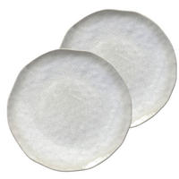 TELLER flach Ø 27 cm Atmosfera Taube Set mit 2 Stück - Hellgrau, Kunststoff (27cm) - Rose & Tulipani