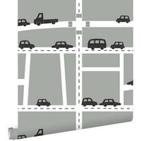 TAPETE Autos 53 cm x 10.05 m - Grau, Papier (53/0.1cm) - ESTAhome