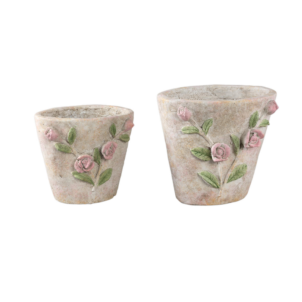TOPF Annastasia Beige 28/19/25cm - Beige, Stein (25cm) - PTMD Collection