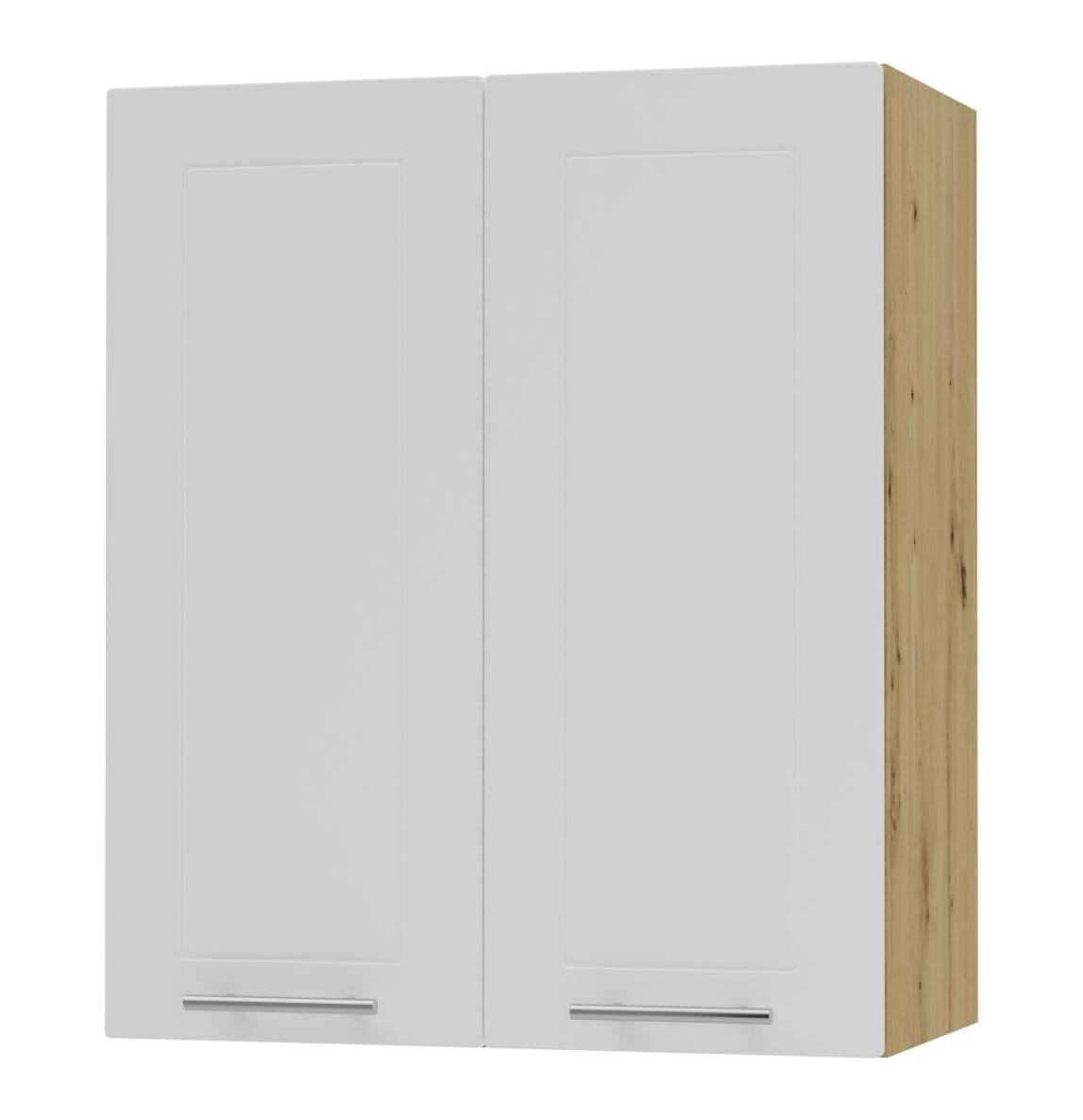 Feldmann-Wohnen Küchenhängeschrank Weiß, Eiche Artisan 60x72x32.5 cm