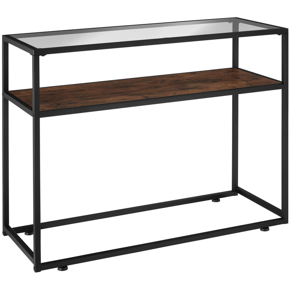 KONSOLENTISCH Kilkenny,100 x 41 x 80,5 cm,Industrial Holz dunkel, rustikal - Rostfarben, Holzwerkstoff (100/41/80.5cm) - tectake