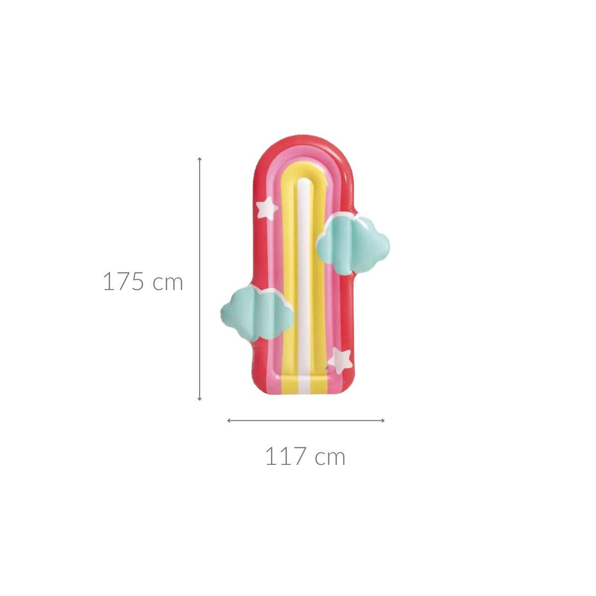 AUFBLASBARE MATRATZE Regenbogen Matelas - Multicolor, Kunststoff (117/20/175cm)