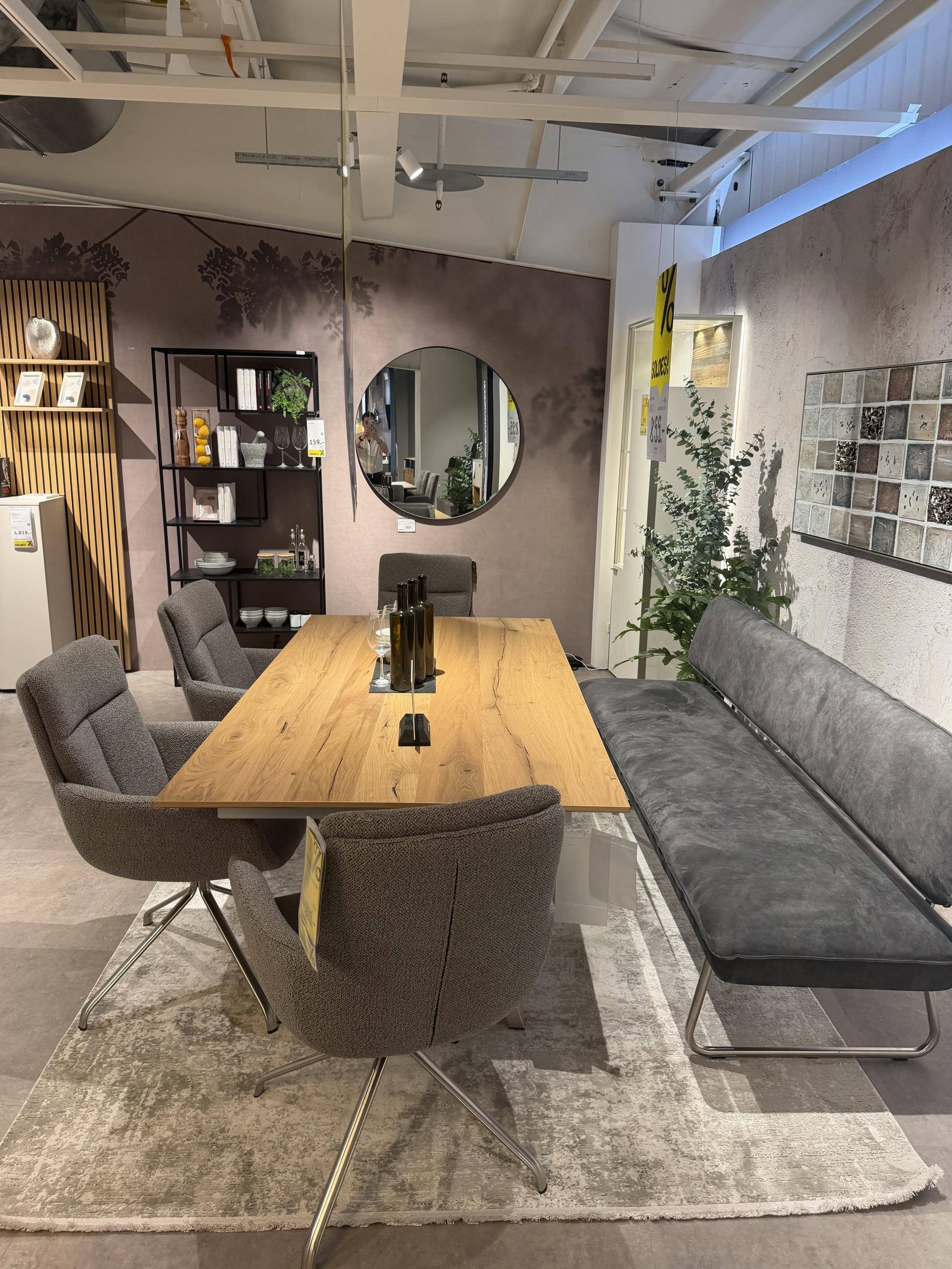 Ensemble, table, chaise, banc - Venjakob