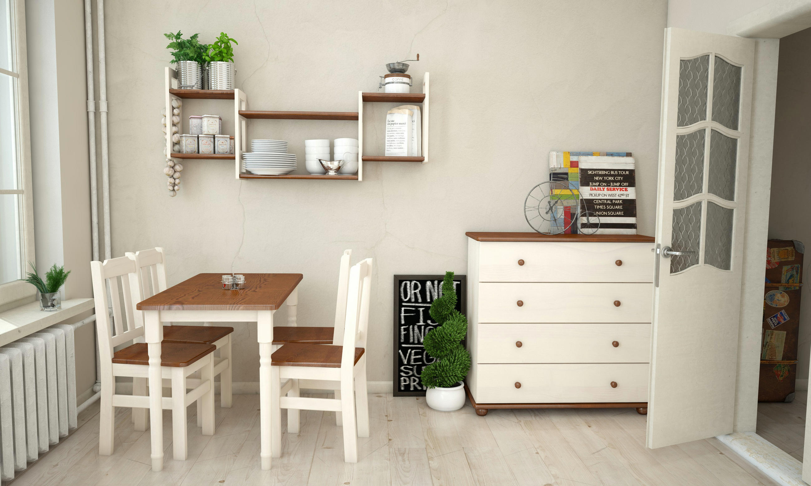 Thumbnail - Koma Esstisch, Eiche, Holz, 70x75x120 cm, Esszimmer, Tische, Esstische