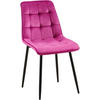 STUHL Samt lila - Lila/Schwarz, Textil/Metall (47/89/61cm) - CLP