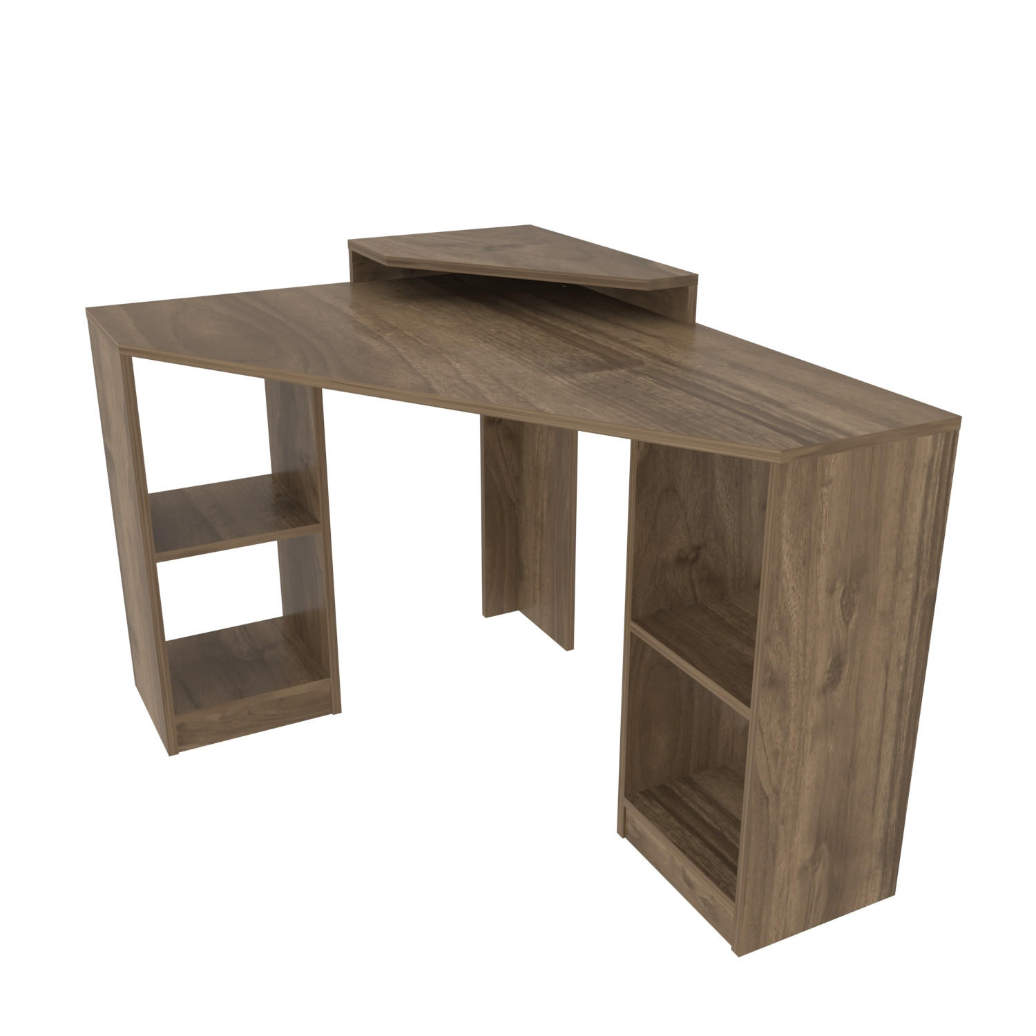 COMPUTERTISCH Floating Walnuss - Walnussfarben, Holzwerkstoff (120/35.4/76.8cm) - Decorotika