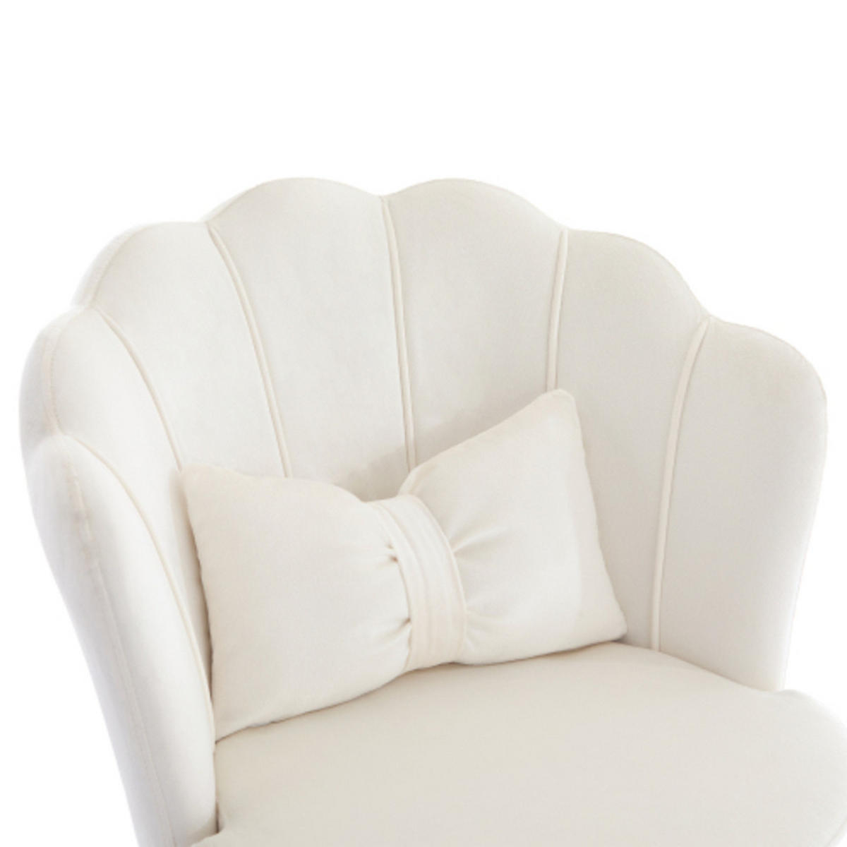 DREHSTUHL 55×62×73-83cm höhenverstellbar, Samt, beige - Beige, Textil (62/83/55cm) - Luhomfu