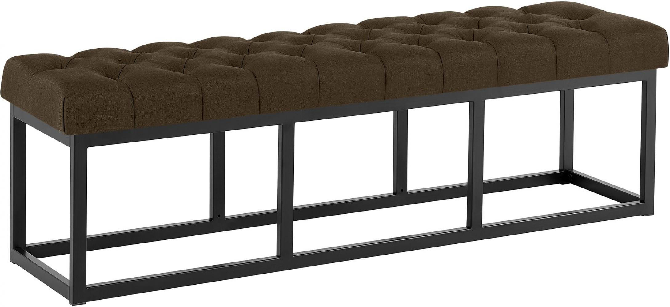 SITZBANK 150/38 cm Stoff Braun - Schwarz/Braun, Textil/Metall (150/46/38cm) - CLP